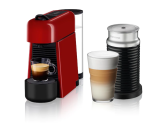Essenza Plus Cherry Red & Aeroccino Bundle
