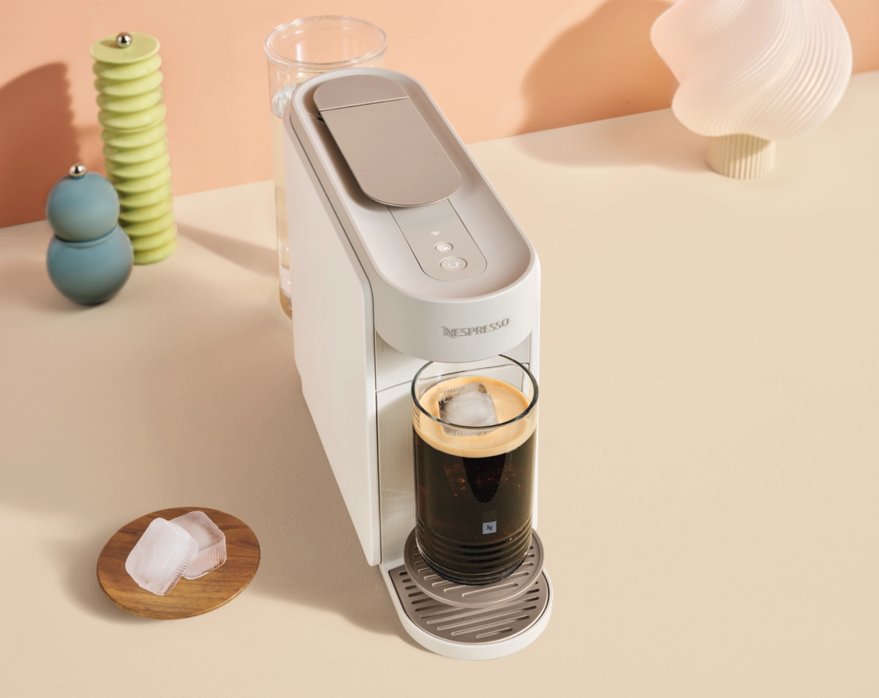 Vertuo Up - Pearl White - Nespresso coffee machine in use